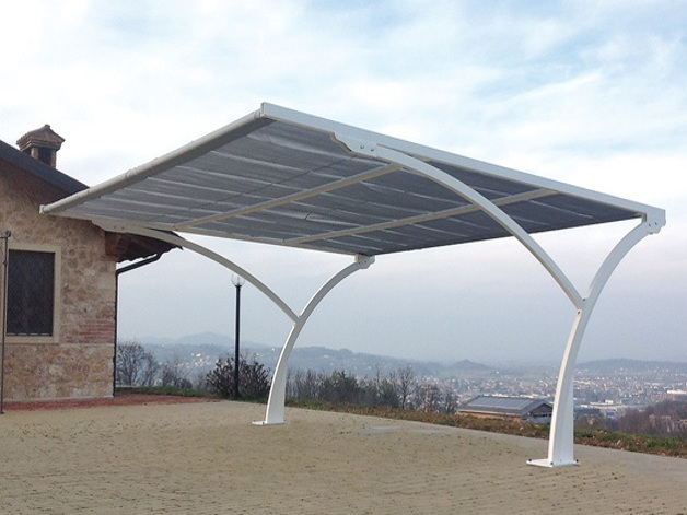 Coperture auto tettoia auto airon zincato (per mod. verniciato vedi ... Tettoia in acciaio zincato