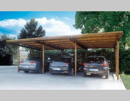 Tettoia in legno per auto Arc Carport multiplo