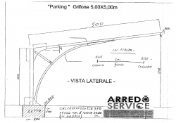 Tettoia auto mod. SUPER CLASSIC GRIFONE PVC 300x500