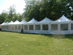Gazebo cm 300x300 con PVC Airone Corallo zincato piantone mm 60