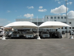 Gazebo con PVC cm 550x550 Cicogna Light zincato piantone mm 76