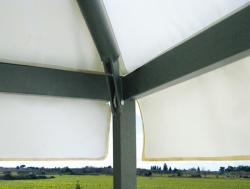 Gazebo con PVC cm 490x600 Cicogna Gemma Basic zincato piantone mm 60