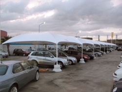 Gazebo con PVC cm 550x550 Cicogna Light zincato piantone mm 76