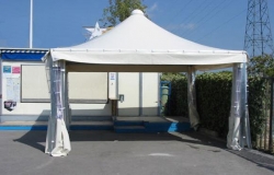 Gazebo cm 300x300 con PVC Airone Corallo zincato piantone mm 60