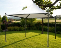 Gazebo cm 315x315 con PVC Airone New Leggero verniciato piantone mm 40