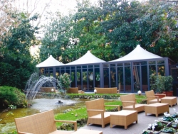 Gazebo cm 400x400 con PVC Airone Max Leggero zincato piantone mm 150