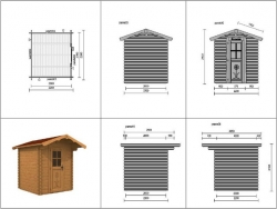Casetta in legno Classica cm 400x200