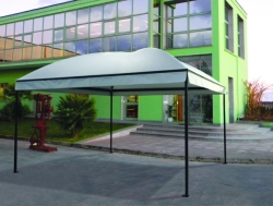 Gazebo con PVC cm 490x600 Cicogna Gemma Basic zincato piantone mm 60