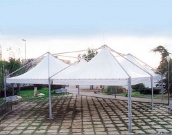 Gazebo cm 820x820 con PVC Pagoda 4 x 4 zincato piantone mm 60