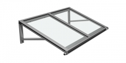 Pensilina in alluminio Mod. Falda - 200x100 cm