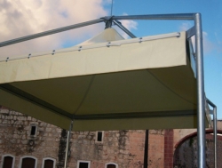 Gazebo cm 300x300 con PVC Pagoda Basic zincato piantone mm 60