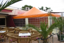 Gazebo cm 300x300 con PVC Airone Corallo zincato piantone mm 60