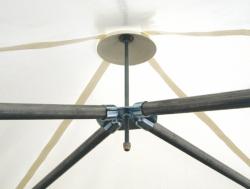Gazebo cm 400x400 con PVC Airone Corallo Light zincato piantone mm 40