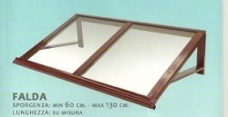 Pensilina in alluminio Mod. Falda - 200x100 cm