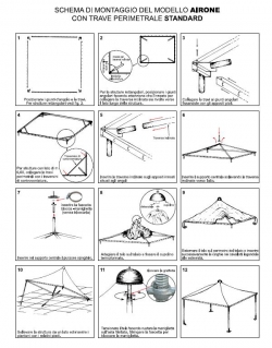 Gazebo 300x300 con PVC Airone Basic zincato