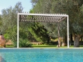 Beach Shade in ALLUMINIO mm.80 costruita con lame orientabili. MISURA cm 200x212