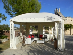 Gazebo con PVC cm 490x600 Cicogna Gemma Basic zincato piantone mm 60