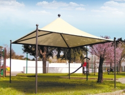Gazebo cm 315x315 con PVC Airone New verniciato piantone mm 60